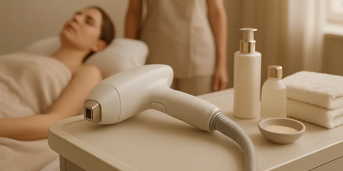 Detajl diodne laserske ročice in negovalnih izdelkov za IPL laser razlika v estetskem studiu