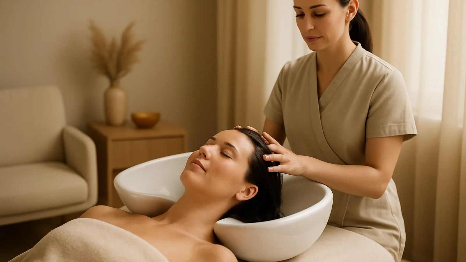 Head Spa stres: sprostitev glave, vratu in lasišča