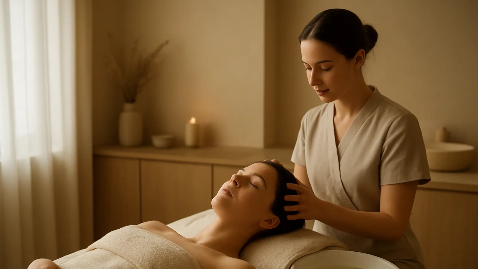 head spa prvi obisk novo mesto – priprava in potek
