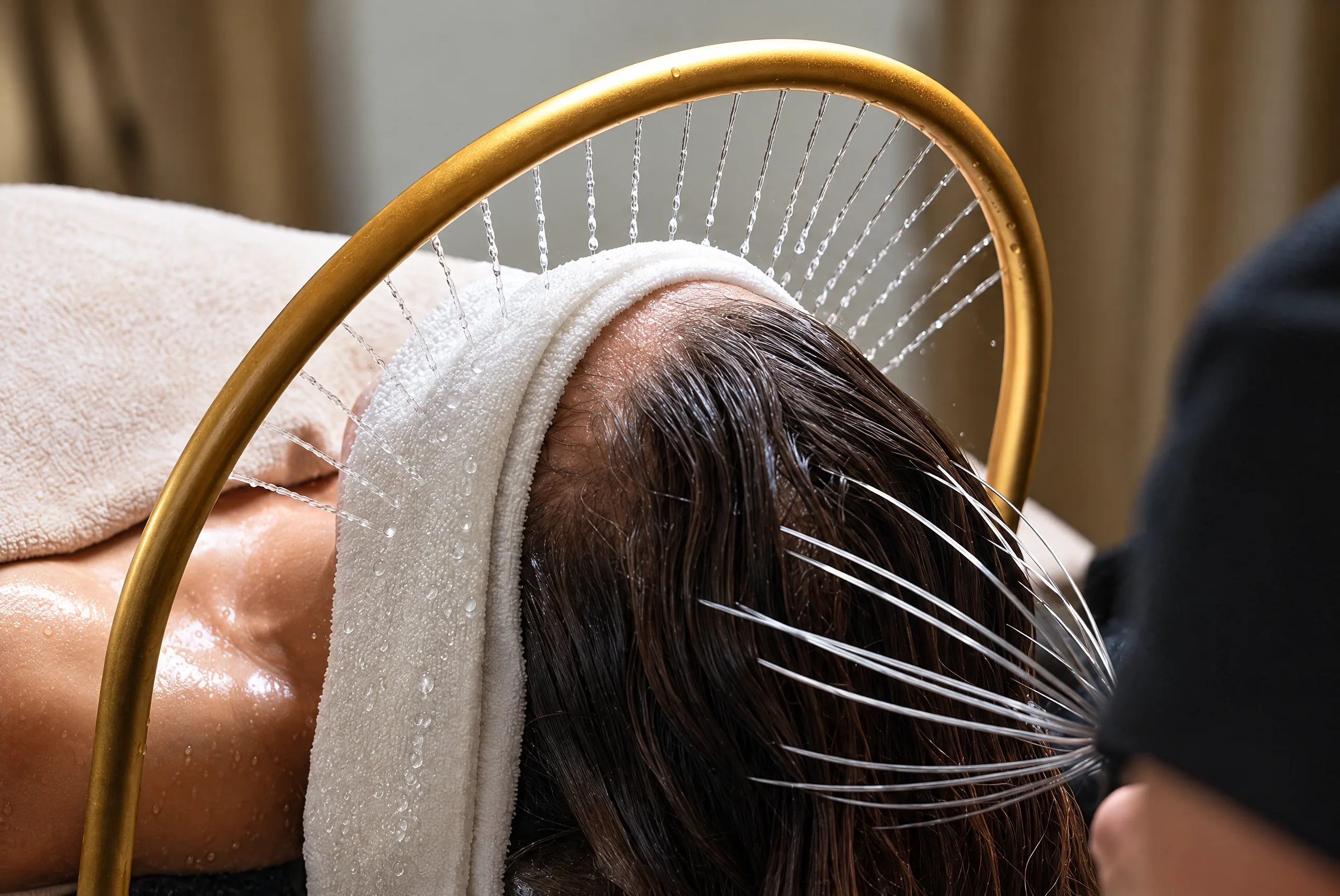 Head Spa tretma v salonu Lumen Estetika – masaža lasišča